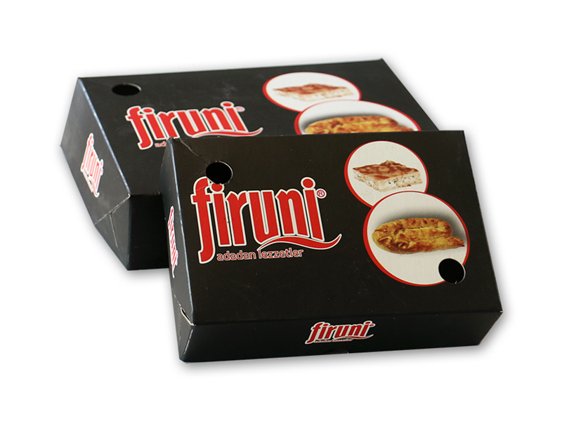 Siyah Üzeri Altın Varak Yazılı Kuru Pasta Kutusu Baklava Kutula…